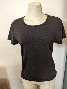 Ellen Tracy black stretch woman's tee shirt size Large